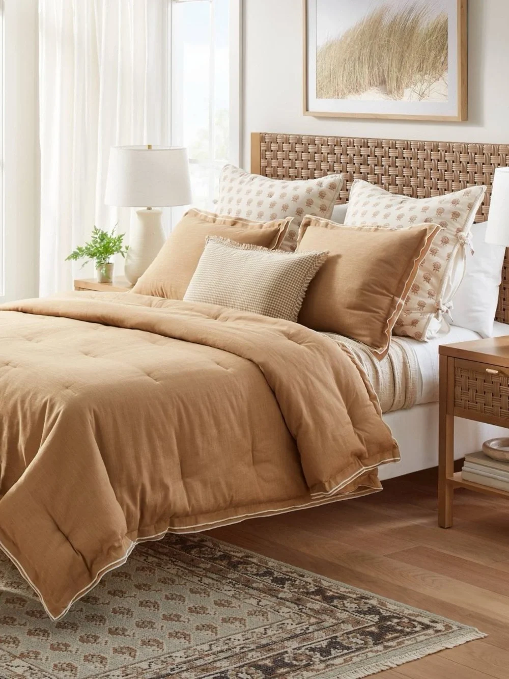Threshold x Studio McGee Queen Camel 100% Cotton Comforter & Sham Set